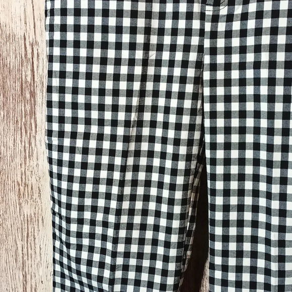 Free People high rise cropped flare checked gingham zip button closure Medium - Picture 6 of 12